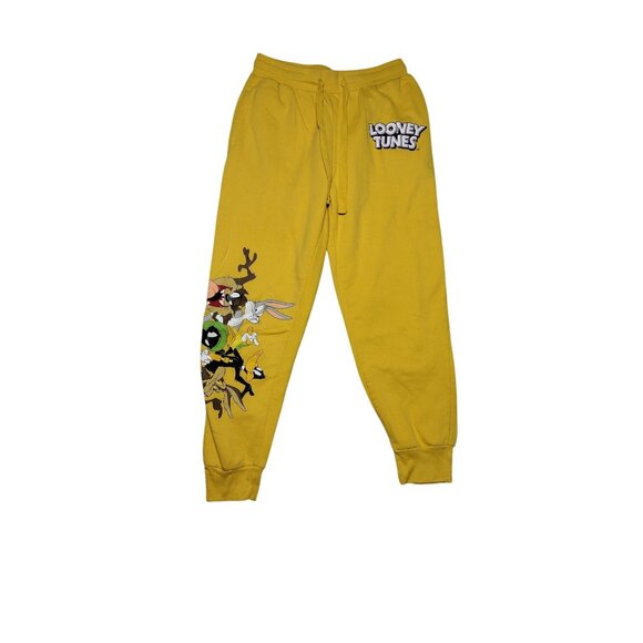 Looney Tunes Juniors' Graphic Jogger Pants Size M (7-9) Color Gold - Picture 2 of 4